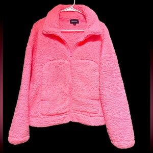 Zenana Outfitters Hot Pink Sherpa Jacket